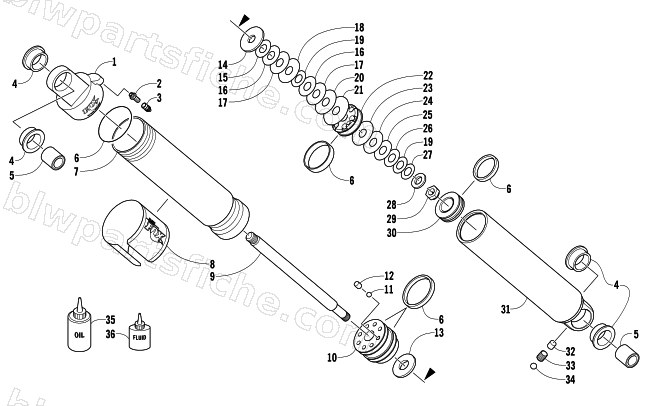 REAR SUSPENSION REAR ARM SHOCK ABSORBER diagram