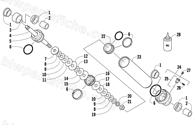 REAR SUSPENSION REAR ARM SHOCK ABSORBER diagram