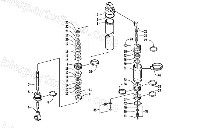 REAR SUSPENSION - REAR ARM SHOCK ABSORBER diagram