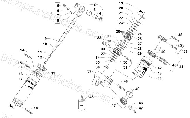 REAR SUSPENSION REAR ARM SHOCK ABSORBER diagram