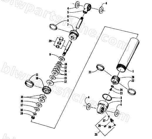 REAR SUSPENSION REAR ARM SHOCK ABSORBER diagram