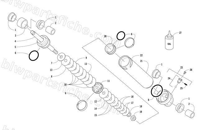 REAR SUSPENSION REAR ARM SHOCK ABSORBER diagram