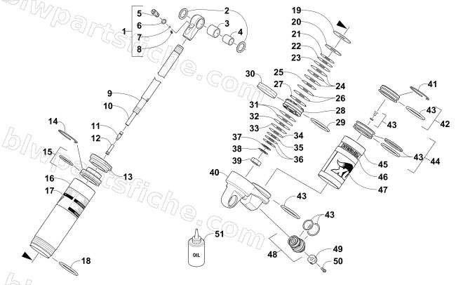 REAR SUSPENSION REAR ARM SHOCK ABSORBER diagram