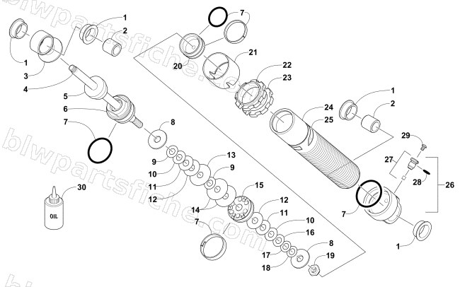 REAR SUSPENSION REAR ARM SHOCK ABSORBER diagram