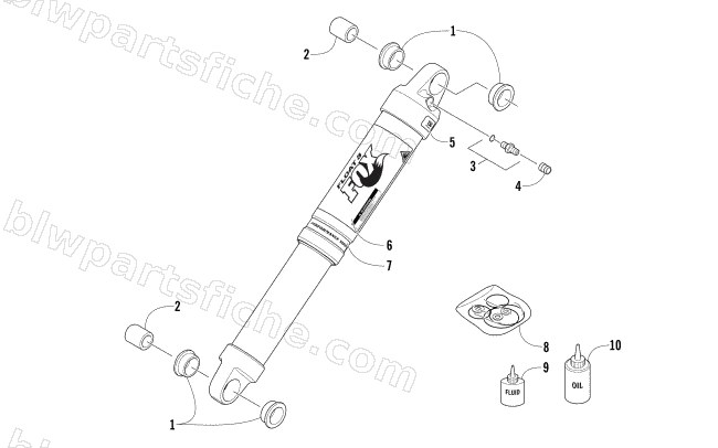 REAR SUSPENSION REAR ARM SHOCK ABSORBER diagram