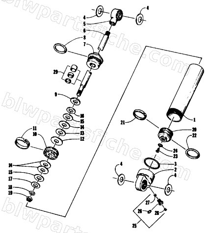 REAR SUSPENSION REAR ARM SHOCK ABSORBER diagram