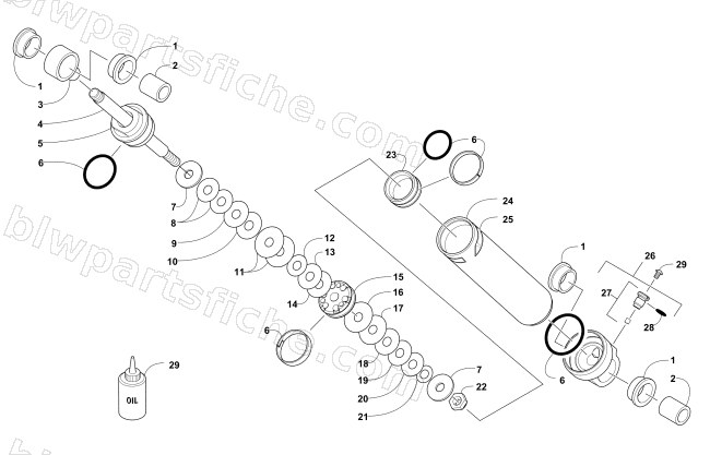 REAR SUSPENSION REAR ARM SHOCK ABSORBER diagram