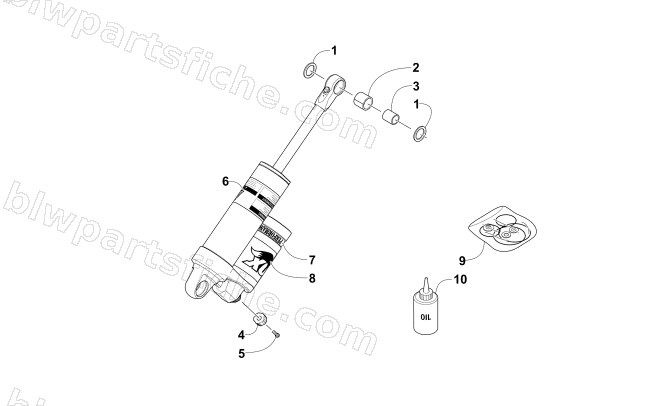 REAR SUSPENSION REAR ARM SHOCK ABSORBER diagram