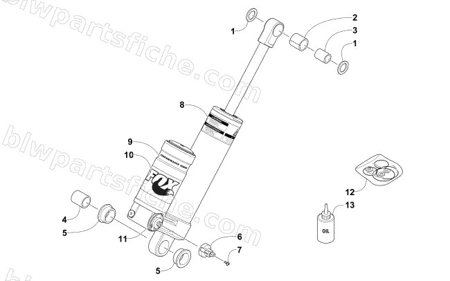REAR SUSPENSION REAR ARM SHOCK ABSORBER diagram