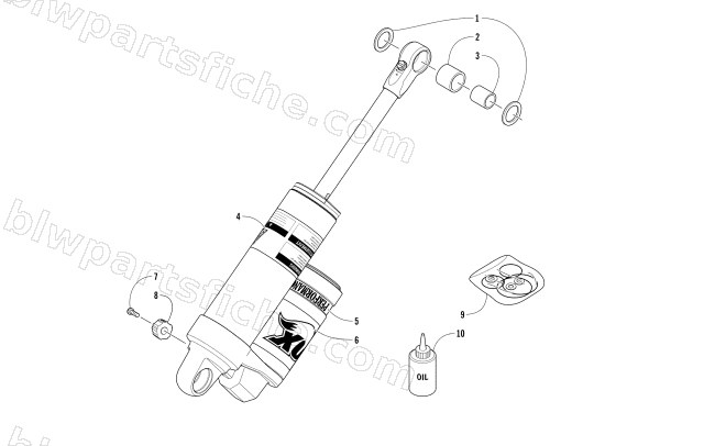 REAR SUSPENSION REAR ARM SHOCK ABSORBER diagram