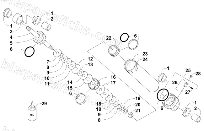 REAR SUSPENSION REAR ARM SHOCK ABSORBER diagram