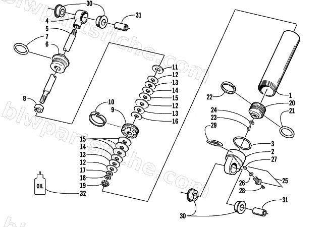 REAR SUSPENSION REAR ARM SHOCK ABSORBER diagram