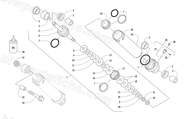 REAR SUSPENSION REAR ARM SHOCK ABSORBER diagram