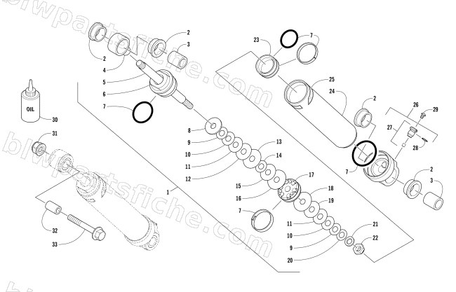 REAR SUSPENSION REAR ARM SHOCK ABSORBER diagram