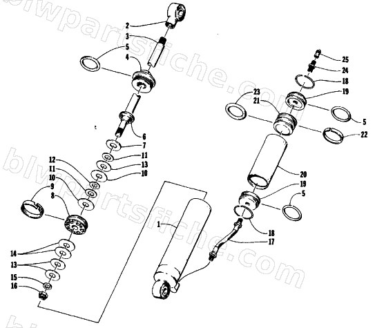 REAR SUSPENSION REAR ARM SHOCK ABSORBER diagram