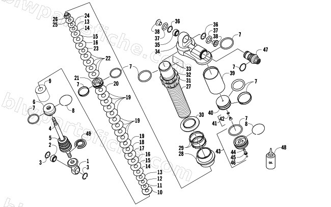 REAR SUSPENSION SHOCK ABSORBER diagram