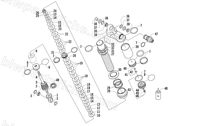 REAR SUSPENSION SHOCK ABSORBER diagram