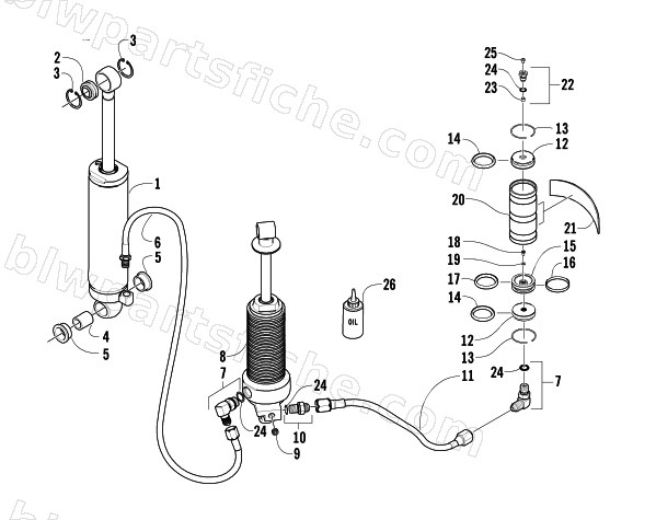 REAR SUSPENSION SHOCK ABSORBER ASSEMBLY diagram