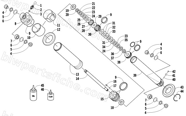 REAR SUSPENSION SHOCK ABSORBER diagram