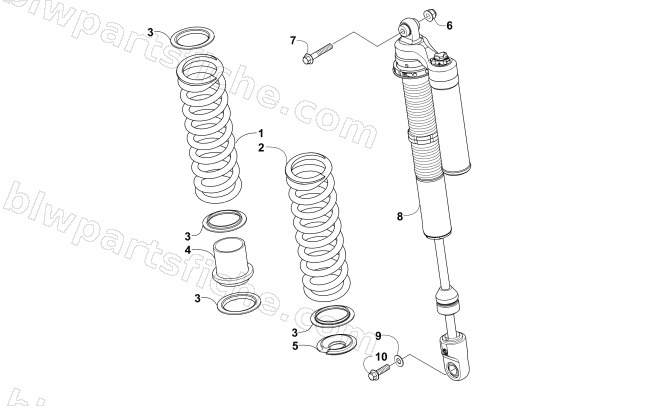 REAR SUSPENSION SHOCK ASSEMBLY diagram