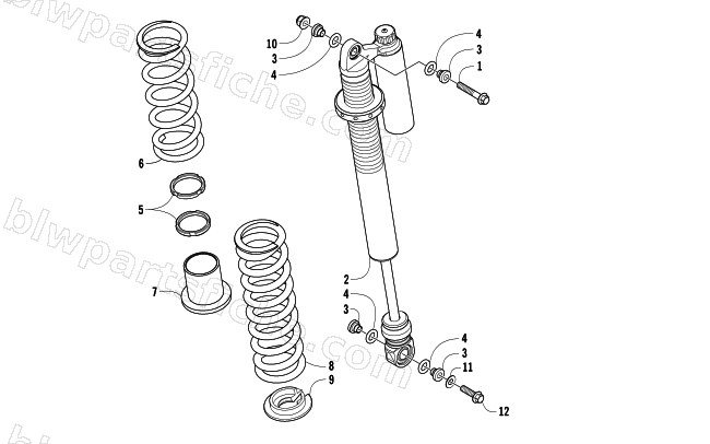 REAR SUSPENSION SHOCK ASSEMBLY diagram