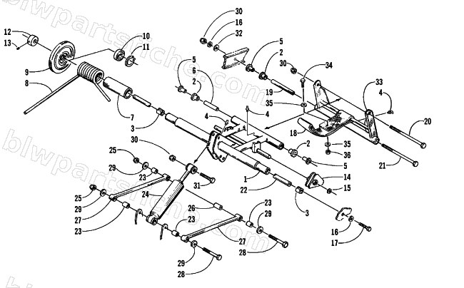 REAR SUSPENSION/REAR ARM ASSEMBLY diagram
