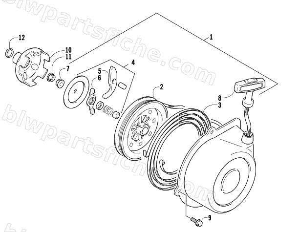 RECOIL STARTER ASSEMBLY diagram
