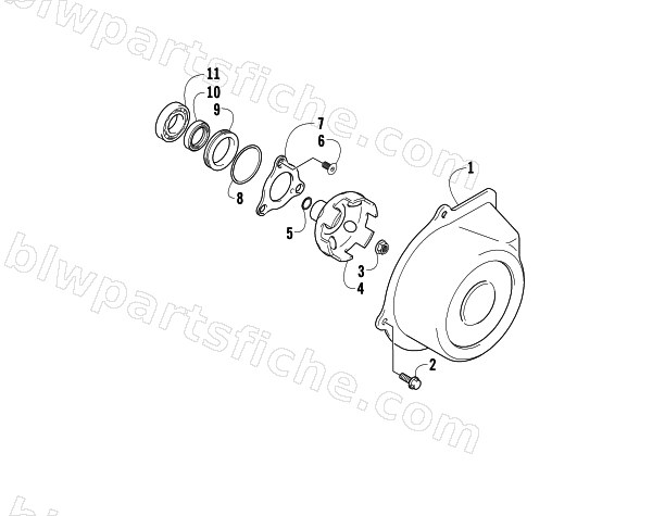 RECOIL STARTER COVER ASSEMBLY diagram