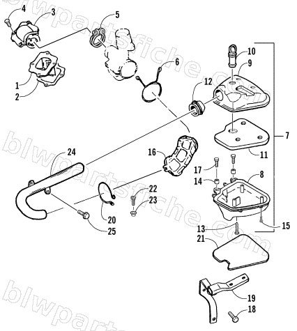 REED VALVE AND AIR CLEANER ASSEMBLY diagram