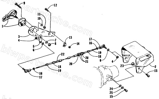 REVERSE BUCKET AND LEVER ASSEMBLY diagram