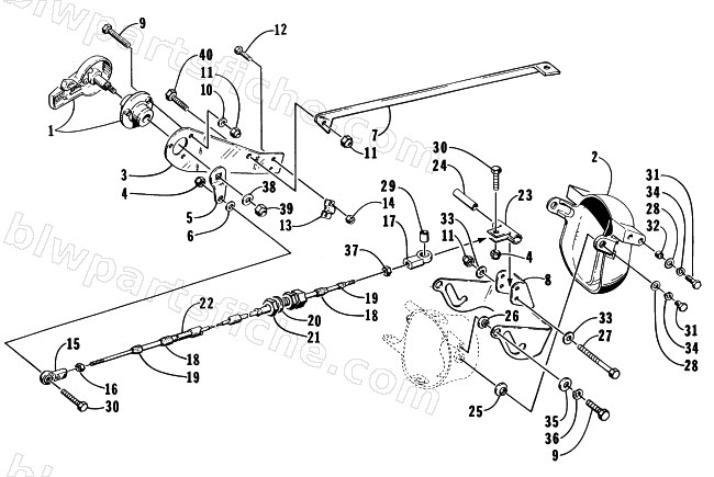REVERSE DEFLECTOR AND LEVER ASSEMBLY diagram