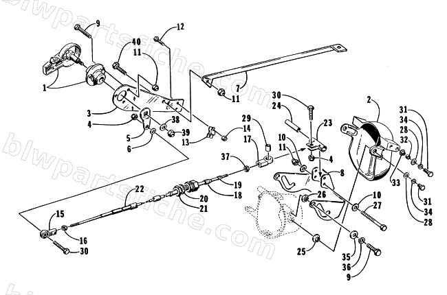 REVERSE DEFLECTOR AND LEVER ASSEMBLY diagram