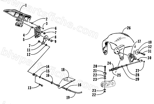 REVERSE DEFLECTOR AND LEVER ASSEMBLY diagram