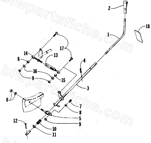 REVERSE SHIFT LEVER ASSEMBLY diagram