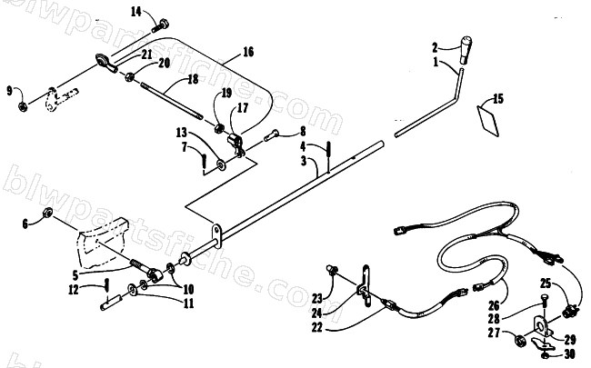 REVERSE SHIFT LEVER ASSEMBLY diagram