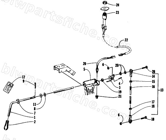 REVERSE SHIFT LEVER ASSEMBLY diagram