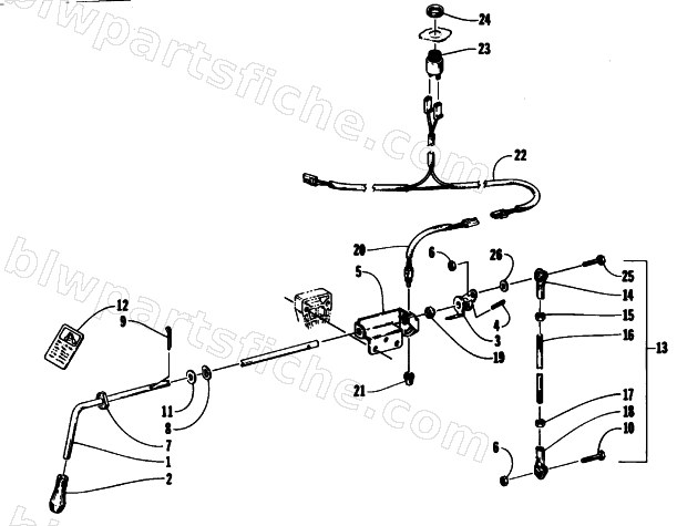 REVERSE SHIFT LEVER ASSEMBLY diagram