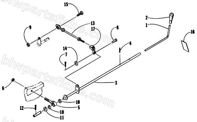 REVERSE SHIFT LEVER ASSEMBLY diagram