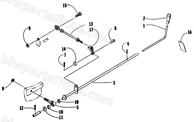 REVERSE SHIFT LEVER ASSEMBLY diagram