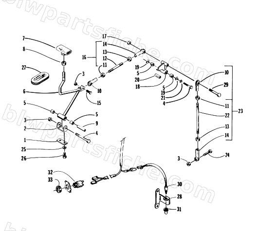 REVERSE SHIFT LEVER ASSEMBLY diagram