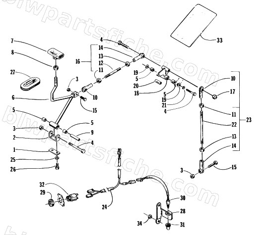 REVERSE SHIFT LEVER ASSEMBLY diagram