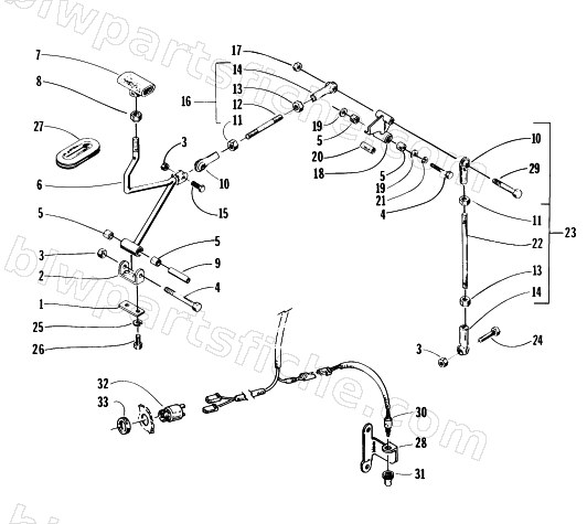 REVERSE SHIFT LEVER ASSEMBLY diagram