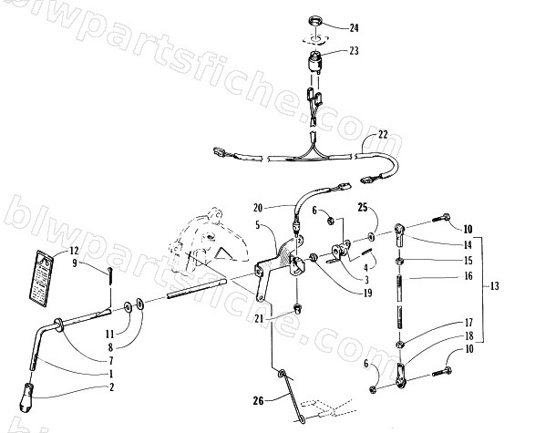 REVERSE SHIFT LEVER ASSEMBLY diagram
