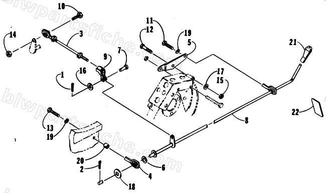REVERSE SHIFT LEVER ASSEMBLY diagram