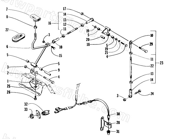 REVERSE SHIFT LEVER ASSEMBLY diagram
