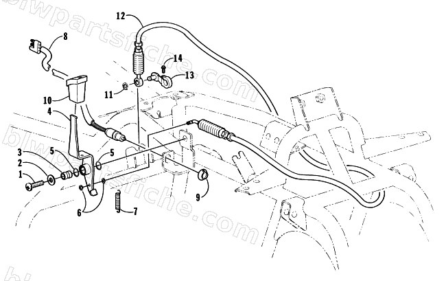 REVERSE SHIFT LEVER ASSEMBLY diagram