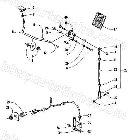 REVERSE SHIFT LEVER ASSEMBLY diagram