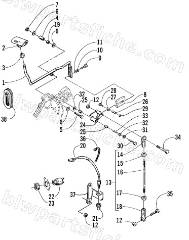 REVERSE SHIFT LEVER ASSEMBLY diagram