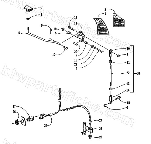 REVERSE SHIFT LEVER ASSEMBLY diagram