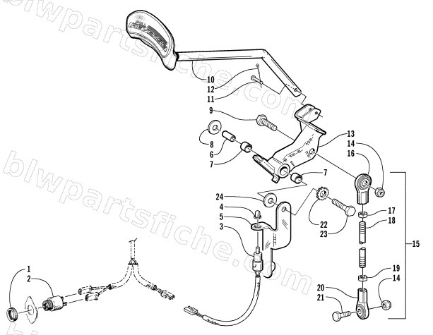 REVERSE SHIFT LEVER ASSEMBLY diagram
